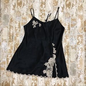 Victoria’s Secret Silky Black Teddy with Lace